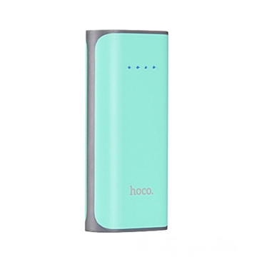 პორტატული დამტენი  HOCO B21-5200 TINY CONCAVE PATTERN POWER BANK CYAN