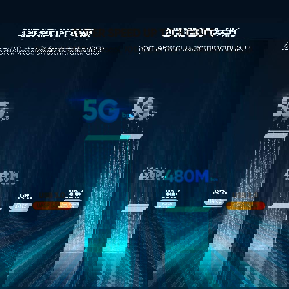 მყარი დისკის ქეისი Ugreen CM237 (60353) HDD Enclosure 2.5 SATA to USB 3.0 Hard Drive Adapter Enclosure
