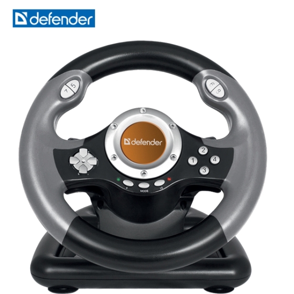 კომპიუტერული საჭე Defender CHALLENGE MINI LE (USB) 10 buttons