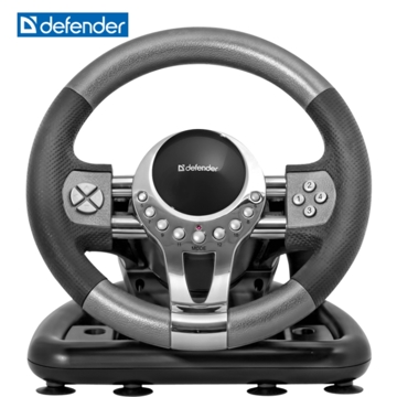 კომპიუტერული საჭე Gaming wheel Defender FORSAGE GTR USB 12 buttons, gear stick