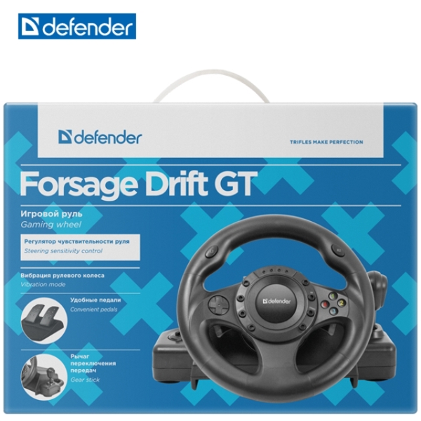 კომპიუტერული საჭე Defender Forsage Drift GT (PC/PS2/PS3)