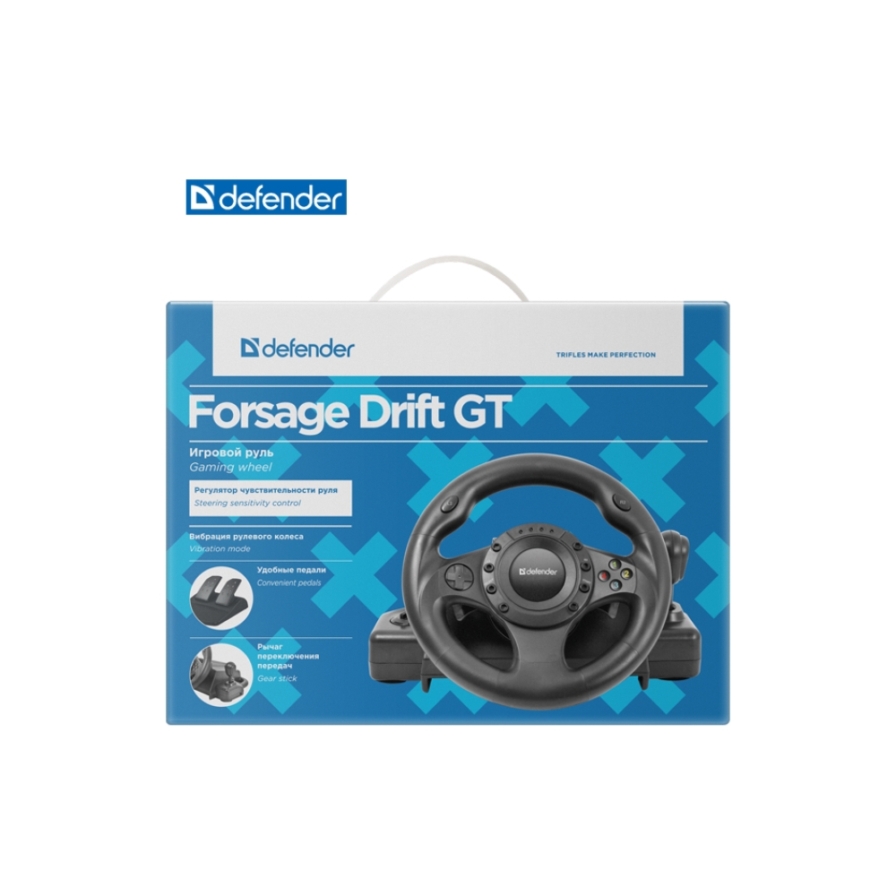კომპიუტერული საჭე Defender Forsage Drift GT (PC/PS2/PS3)