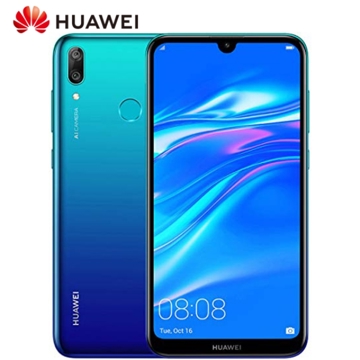 მობილური ტელეფონი HUAWEI Y7 2019 Blue, 6.26'' 19:9 1520x720, 1.8GHz, 8 Core, 3GB RAM, 32GB, up to 512GB flash, 13Mpix2Mpix/16Mpix, 2 Sim, 2G, 3G, LTE, BT, Wi-Fi, GPS, Glonass, Type-C, 4000mAh, Android 8.1 Oreo