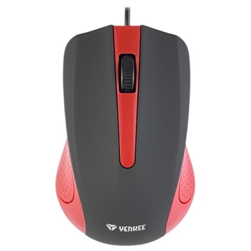 მაუსი YENKEE YMS 1015RD WIRED MOUSE RED SUVA