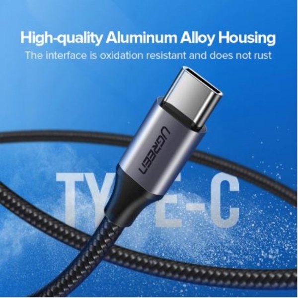 USB კაბელი Ugreen US288 (60126) USB 2.0 A to Type C, 1m, Black