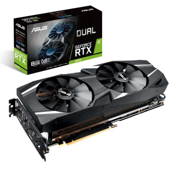 ვიდეო დაფა   PCI EXPRESS 8GB ASUS DUAL GEFORCE RTX-2070 8GB GDDR6 GAMING, HDMI*2, DP*3,USB-C