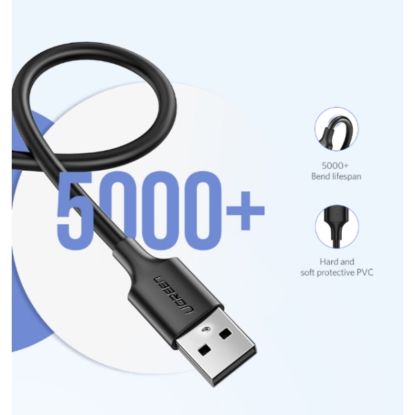 UGREEN US289 (60136) USB 2.0 to Micro USB, 1m, Black