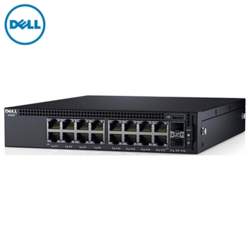 სვიჩი Dell Networking X1018 Smart Web Managed Switch, 16x 1GbE and 2x 1GbE SFP ports / European 220V Power Cord / Lifetime Limited Hardware Warranty (210-AEIK_AZ)