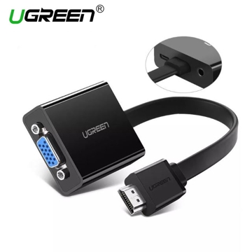 UGREEN MM103 (40248) HDMI to VGA Converter 25cm, Black