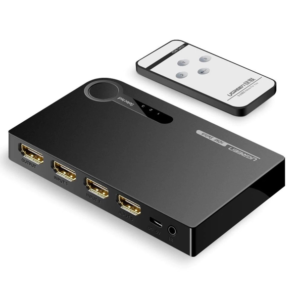 HDMI სვიჩი UGREEN 40234 3 In 1 Out 4K HDMI Switch, Black