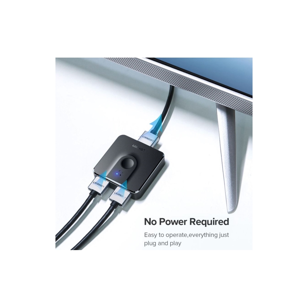 UGREEN CM217 (50966) 2 In 1 Out HDMI 1.4 Switcher 4Kx2K@30Hz