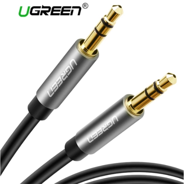 AUX კაბელი UGREEN AV119 (10732) 3.5mm Male to 3.5mm Male Cable 0.5m (Black)