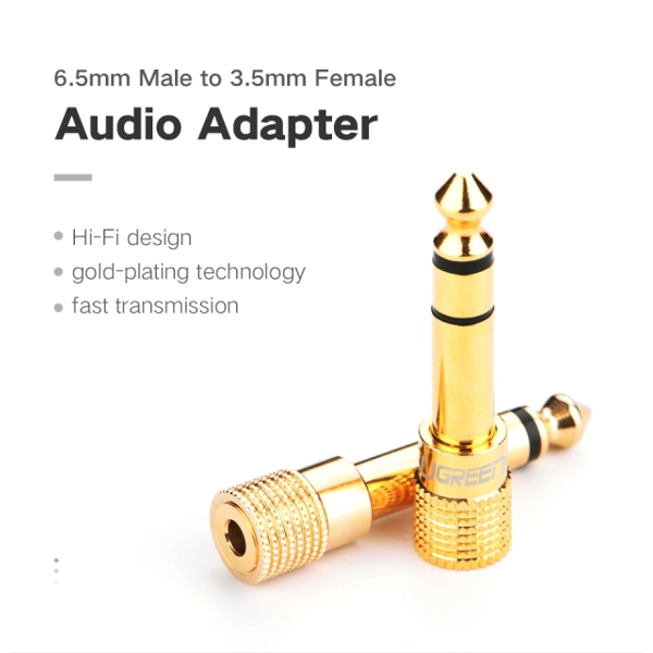 გადამყვანი UGREEN 20503, 6.5mm Male to 3.5mm Female Adapter