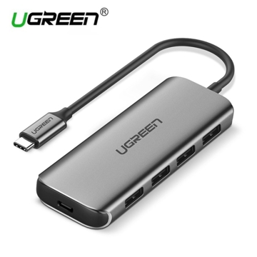 ადაპტერი UGREEN 50312 Type C USB 3.1 Hub Adapter with 4 USB 3.0 PD Charging Ports