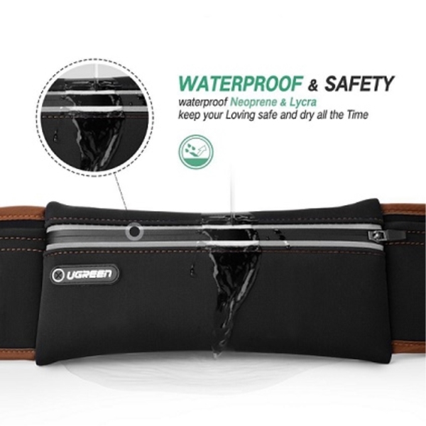 წელის ჩანთა UGREEN LP112 (20818) Outdoor Running Waist Belt Pack (Black)