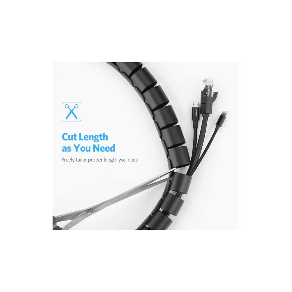 კაბელ მენეჯერი UGREEN LP121 (30819) Cable Organizer, 3m, Black