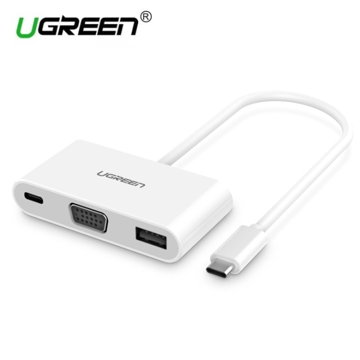 ადაპტერი Ugreen US163 (30376) Type C To VGA Multiport Adapter + USB3.0 with PD power supply US163 15CM