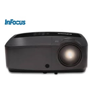 პროექტორი InFocus IN124x Projector: XGA (1024 x 768) resolution with HD Spatial Resolution Technology; 16:9, 16:10; 2000-5000 hour lamp; 3360-4200 lumens; Contrast ratio of 14000:1; Highly compatible throw ratio of 1.90:1; Zoom ratio: 1.1:1; Strong built-in 10-watt audio; Connections: 3.5mm stereo audio ×2, HDMI 1.4 (rear), Composite video, S-video, VGA x2; Distance From Screen: (16:9) 220-655 cm; Product Warranty: 2 Year; Lamp Warranty: 6 months