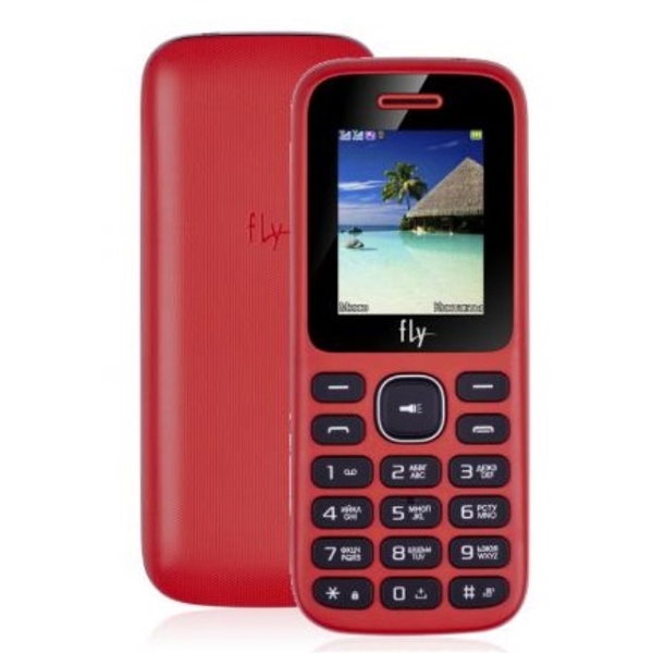 მობილური ტელეფონი FLY FF188 Red, 1.77'' 128x160, 260MHz, 1 Core, 32MB RAM, 24MB, up to 32GB flash, 2 Sim, 2G, BT v3.0, Micro-USB, 800mAh, 71g, 112x47x14,3