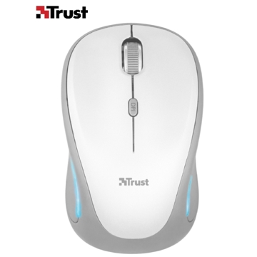 მაუსი TRUST YVI FX WIRELESS MOUSE 8m wireless range (2.4 GHz) - On-off power switch - WHITE