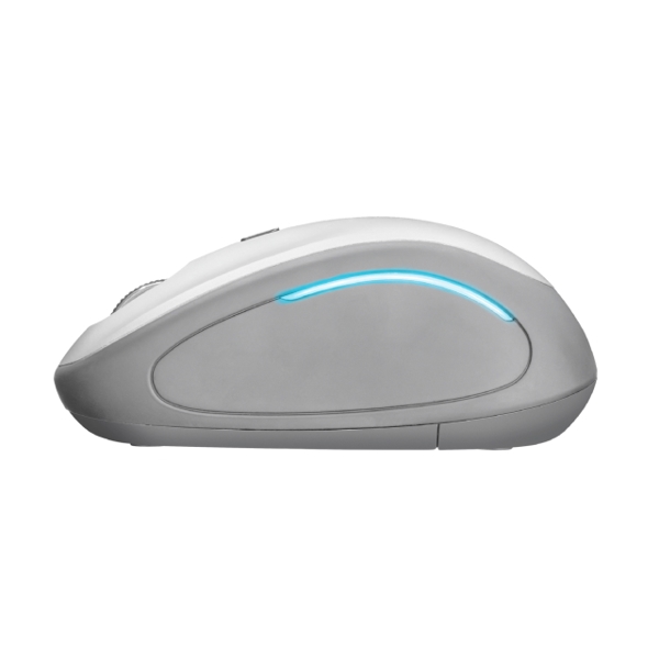 მაუსი TRUST YVI FX WIRELESS MOUSE 8m wireless range (2.4 GHz) - On-off power switch - WHITE