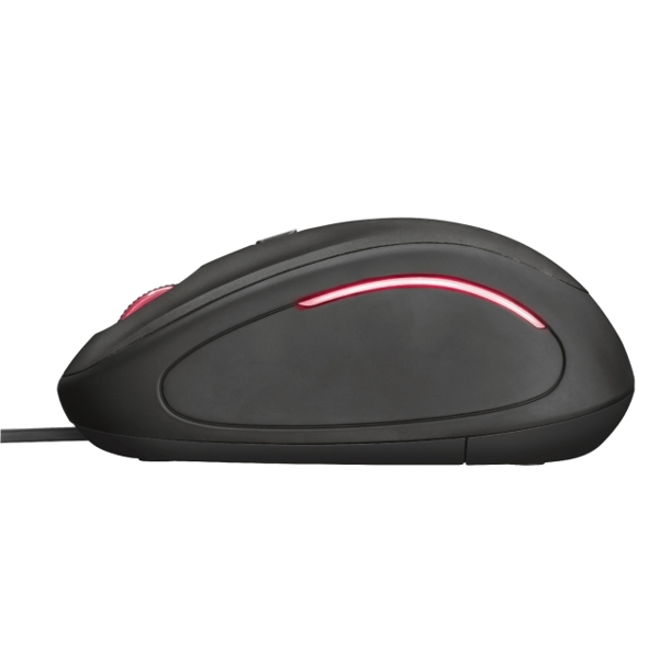 მაუსი TRUST - YVI FX COMPACT Speed select button (400/800/1200/1600 DPI) LED illumination in continuously changing colours MOUSE- Grey/Black