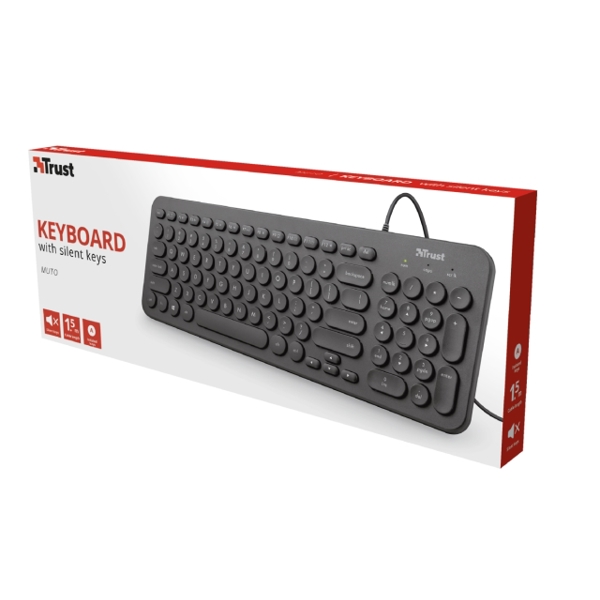 კლავიატურა TRUST Muto Silent Keyboard US