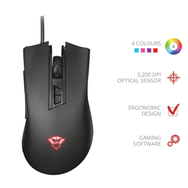 მაუსი TRUST GXT 121 Zeebo Gaming Mouse