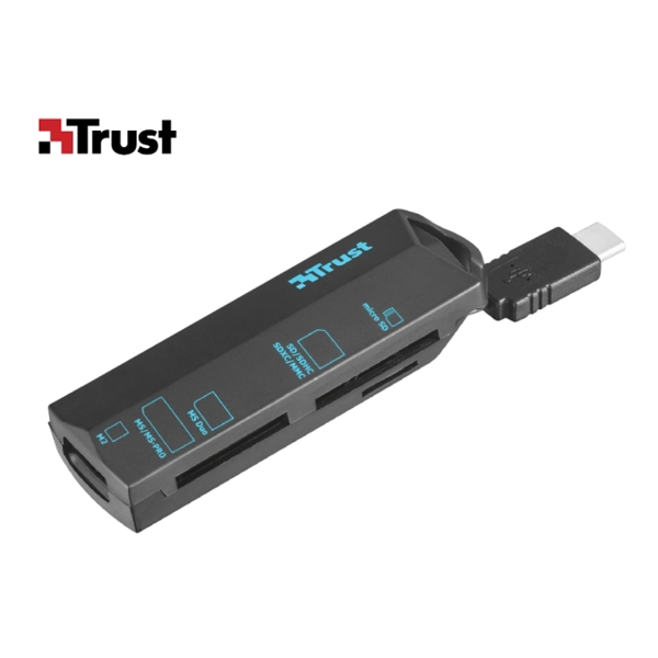 ბარათის წამკითხველი TRUST USB-C CARDREADER