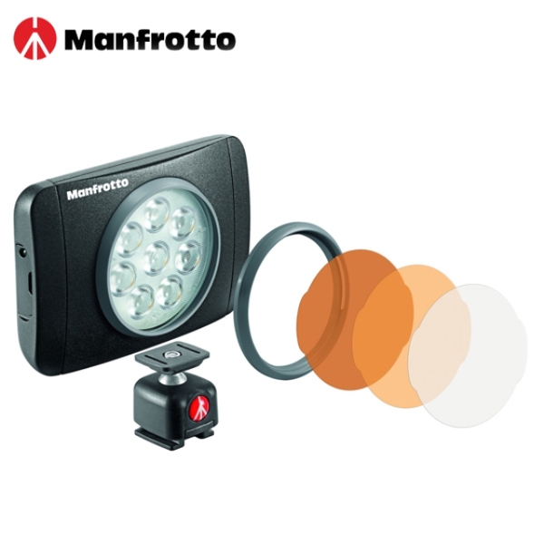 LED განათება Manfrotto MLUMIEMU-BK Lumimuse 8 LED, black, snap-fit filter mount