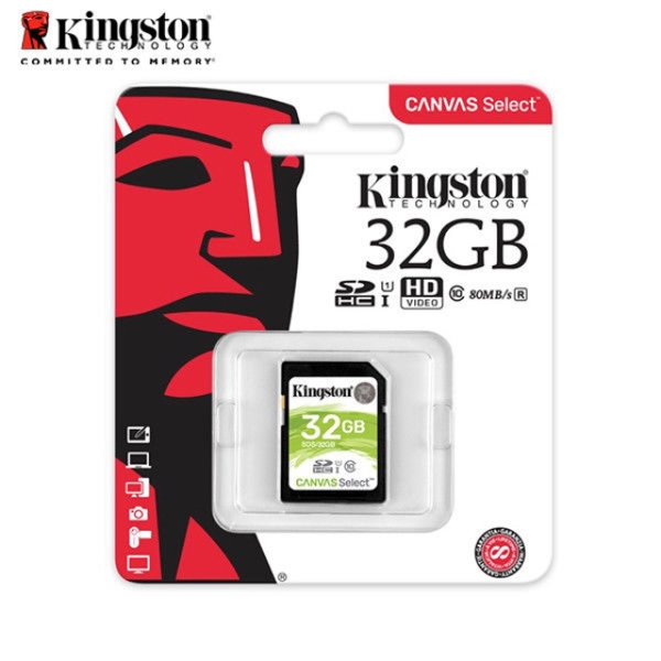 მეხსიერების ბარათი KINGSTON GMI000004228  32GB SDHC Select 80R C10 UHS-I SDS/32GB