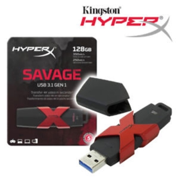 USB ფლეშ მეხსიერება  128GB KINGSTON HXS3 128GBHYPERX  USB 3.0  SAVAGE