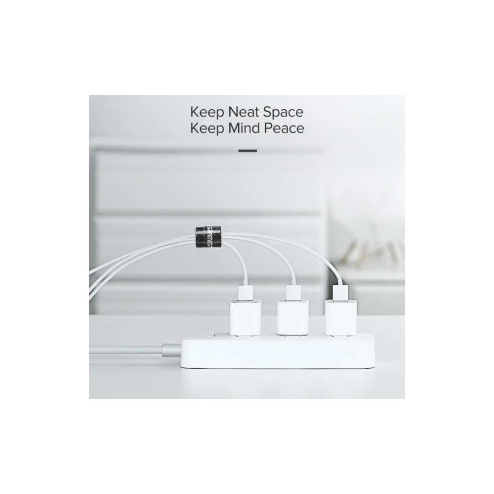 კაბელ მენეჯერი UGREEN LP124 (40356), Cable Organizer, 5m Black