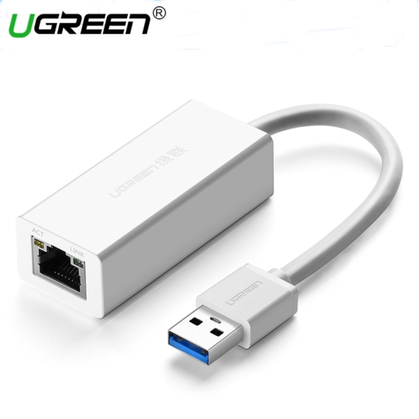 ლან ადაპტერი UGREEN CR111 (20255) USB to LAN Rj45 3.0 Gigabit Ethernet Adapter (White)