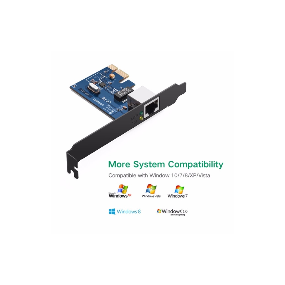 LAN ადაპტერი UGREEN US230 (30771) Gigabit 10/100/1000Mbps PCI Express Network Adapter
