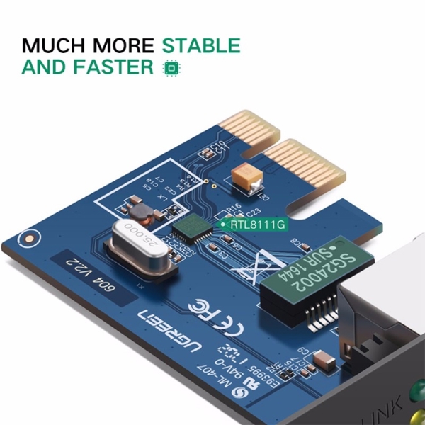 LAN ადაპტერი UGREEN US230 (30771) Gigabit 10/100/1000Mbps PCI Express Network Adapter