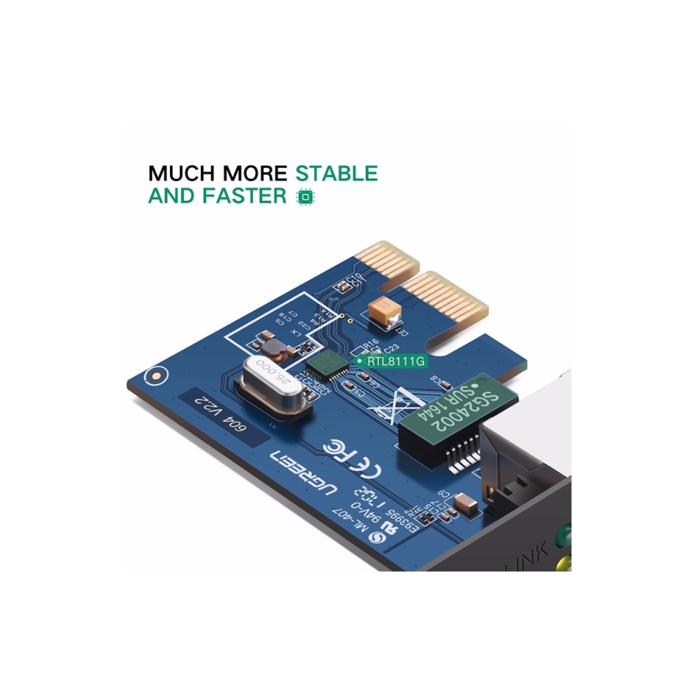 LAN ადაპტერი UGREEN US230 (30771) Gigabit 10/100/1000Mbps PCI Express Network Adapter