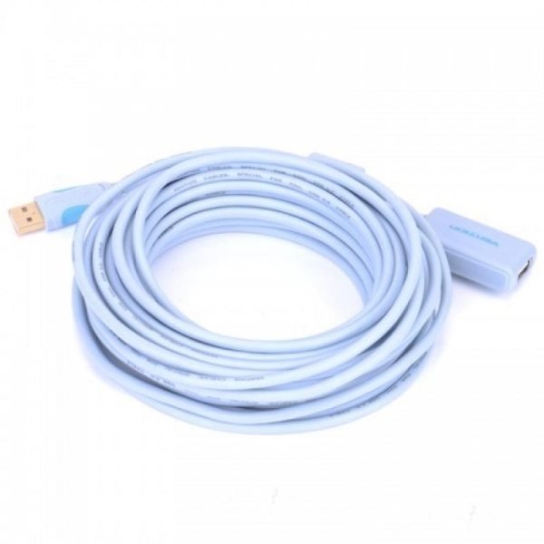 გადამყვანიVENTION VAS-C01-S1000 USB2.0 Extension Cable with Amplifier and 2*Ferrit 10M Blue