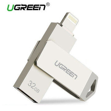 USB ფლეშ მეხსიერება Ugreen US200 (30616) USB Flash Drive 32 GB For iPhone X 8 7 6 5 USB 3.0 Lightning Pen Drive Apple MFi