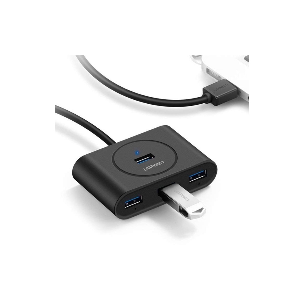 Hub with 2.0 OTG UGREEN CR113 (20291), 1m, Black