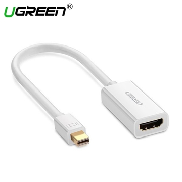 UGREEN MD112 (10460) Mini DisplayPort to HDMI Adapter Mini DP Thunderbolt 2 HDMI Cable Converter for MacBook Air 13 Surface Pro 4 thunderbolt (White)