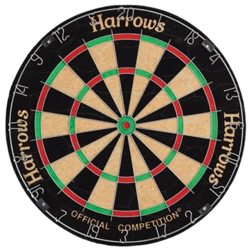 Harrows 840HREA308 Official Competition Bristle, Darts Board, Black