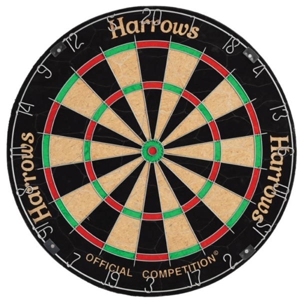 Harrows 840HREA308 Official Competition Bristle, Darts Board, Black