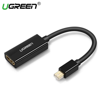 UGREEN MD112 (10461) Mini DisplayPort to HDMI Adapter Mini DP Thunderbolt 2 HDMI Cable Converter for MacBook Air 13 Surface Pro 4 thunderbolt (Black)