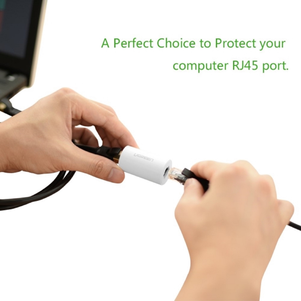 LAN გადასაბმელი UGREEN NW116 (20391), Anti Thunder Rj45 Ethernet Connector, White