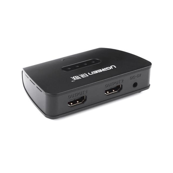 სპლიტერი UGREEN 40207 1x2 HDMI Amplifier Splitter 1m (Black)