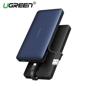 პორტატული დამტენი UGREEN PB104 (40906) 10000mAh Power Bank with Lighting Cable (Jazz Blue)