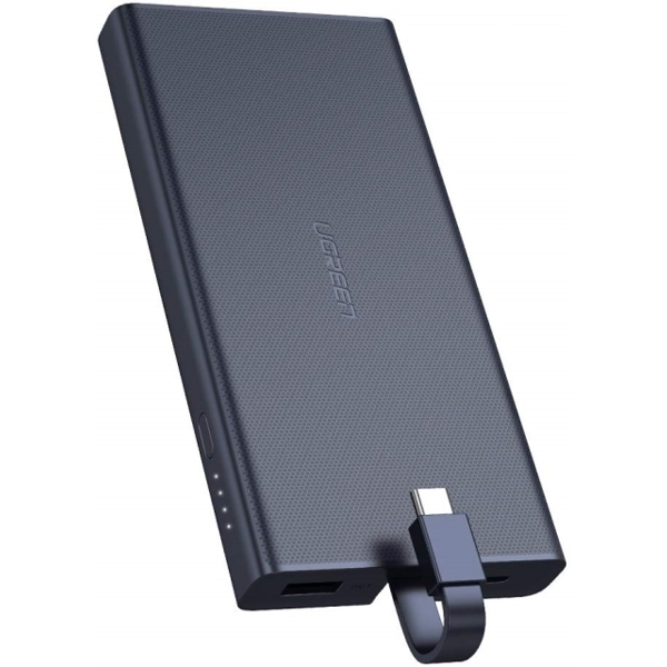 პორტატული დამტენი UGREEN PB108 (40972) 10000mAh Power Bank with Type C Cable (Blue)