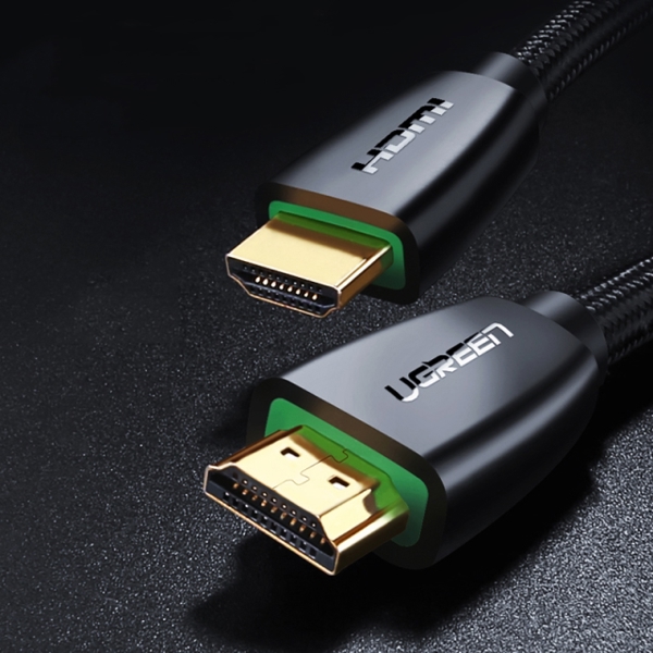 HDMI კაბელი UGREEN HD118 (40408) High-End HDMI Cable 2.0 with Nylon Braid 1m (Black)