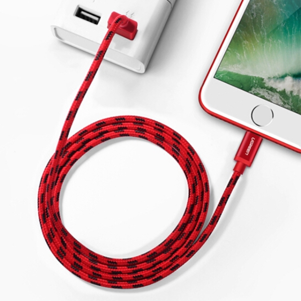 USB კაბელი UGREEN US247 (40479)USB Lightning Cable 1m (Red)